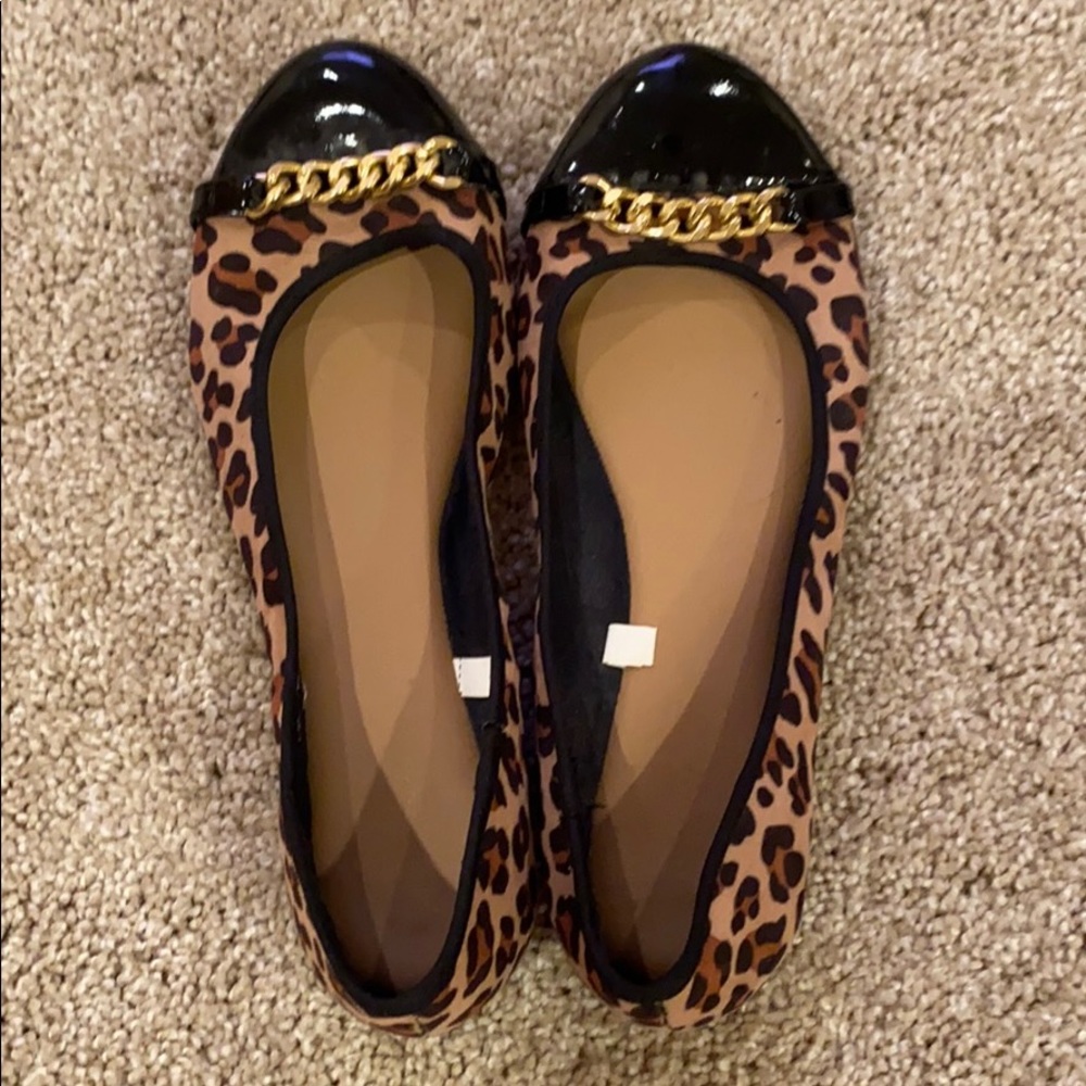 Animal print flats